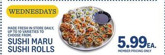 Kings Food Markets Sushi maru sushi rolls offer