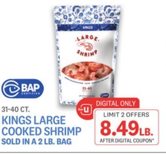 Kings Food Markets Kings large cooked shrimp offer