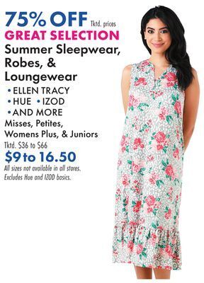 Boscov's Summer sleepwear, robes, & loungewear offer