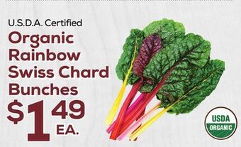 DeCicco & Sons Organic rainbow swiss chard bunches offer