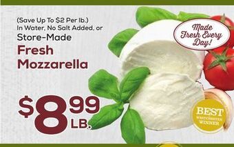 DeCicco & Sons Fresh mozzarella offer