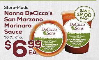 DeCicco & Sons Nonna decicco's san marzano marinara sauce offer
