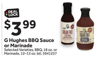 Stop&Shop G hughes bbq sauce or marinade offer