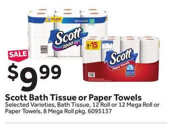 Stop&Shop Scott bath tissue or paper towels offer