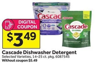 Stop&Shop Cascade dishwasher detergent offer