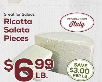 DeCicco & Sons Ricotta salata pieces offer