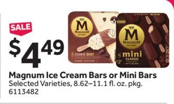 Stop&Shop Magnum ice cream bars or mini bars offer