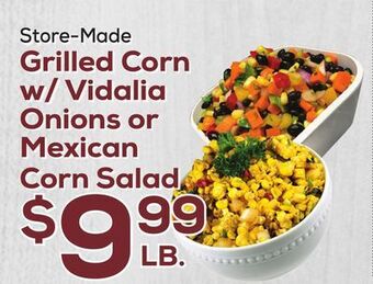 DeCicco & Sons Grilled corn w/vidalia onions or mexican corn salad offer