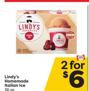 Weis Markets Lindy's homemade italian ice offer
