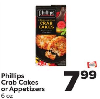 Weis Markets Phillips crab cakes or appetizers offer