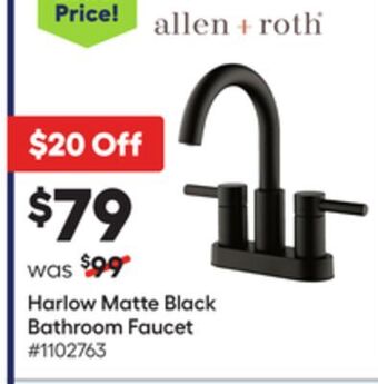 Lowe's Harlow matte black bathroom faucet offer