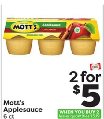 Weis Markets Mott's applesauce offer