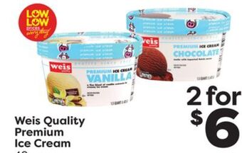 Weis Markets Weis quality premium ice cream offer
