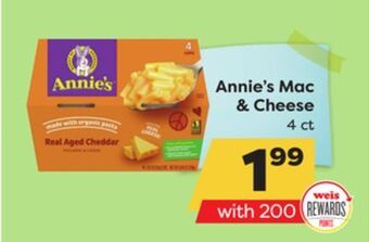 Weis Markets Annie's mac & cheese offer