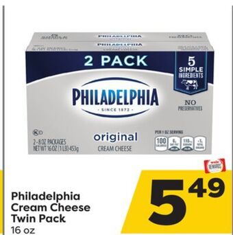 Weis Markets Philadelphia cream cheese twin pack offer