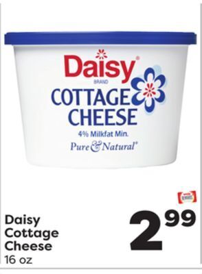 Weis Markets Daisy cottage cheese offer