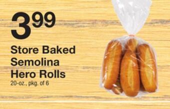 Store baked semolina hero rolls