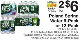 The Fresh Grocer Water 6-pack or 12-pack offer
