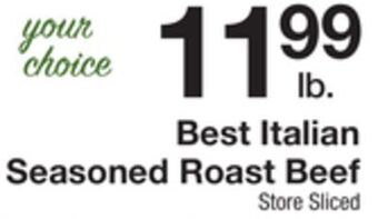 The Fresh Grocer Best italian seasoned roast beef offer