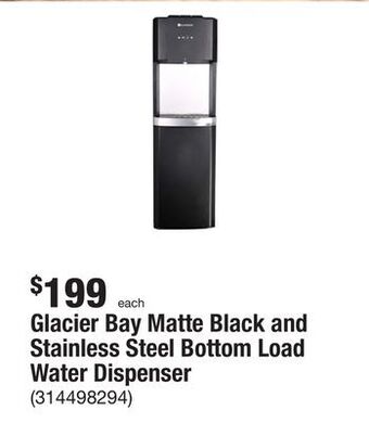 The Home Depot Glacier bay matte black and stainless steel bottom load water dispenser offer