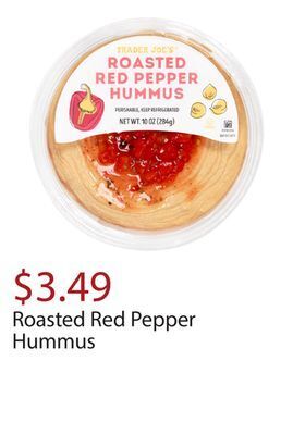 Trader Joe's Roasted red pepper hummus offer