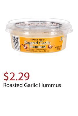 Trader Joe's Roasted garlic hummus offer