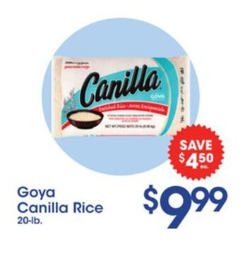 Price Rite Goya canilla rice offer