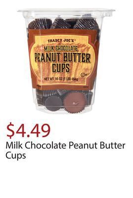 Trader Joe's Milk chocolate peanut butter cups offer
