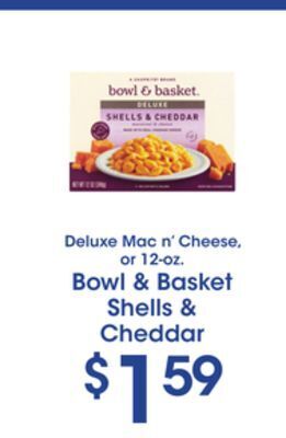 Price Rite Bowl & basket shells & cheddar offer