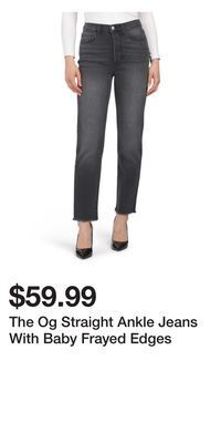 TJ Maxx The og straight ankle jeans with baby frayed edges offer