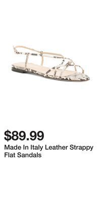 TJ Maxx Made in italy leather strappy flat sandals offer