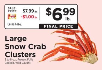 ShopRite Large snow crab clusters offer