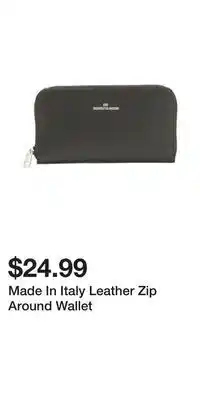 TJ Maxx Made in italy leather zip around wallet offer