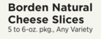 ShopRite Natural cheese slices offer
