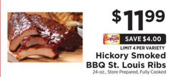ShopRite Hickory smoked bbq st. louis ribs offer