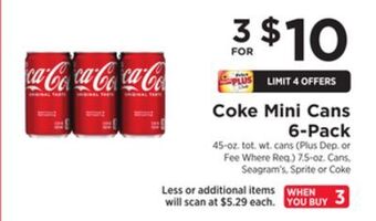 ShopRite Mini cans 6-pack offer