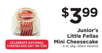 ShopRite Little fellas mini cheesecake offer
