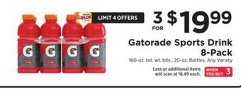 ShopRite Sports drink 8-pack offer