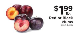 ShopRite Red or black plums offer