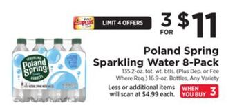 ShopRite Sparkling water 8-pack offer
