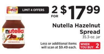 ShopRite Hazelnut spread offer