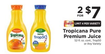 ShopRite Pure premium juice offer