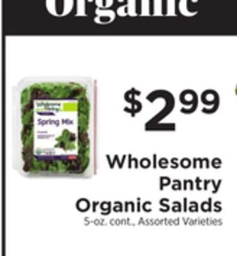 ShopRite Organic salads offer