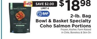 ShopRite 2-lb. bag specialty coho salmon portions offer