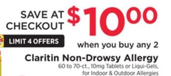 ShopRite Non-drowsy allergy offer