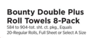 ShopRite Double plus roll towels 8-pack offer