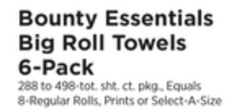 ShopRite Essentials big roll towels 6-pack offer