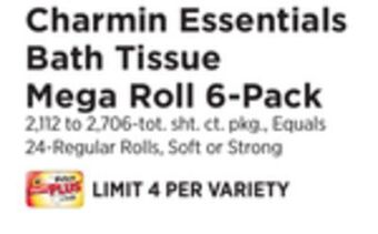 ShopRite Essentials bath tissue mega roll 6-pack offer