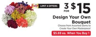 ShopRite Design your own bouquet offer