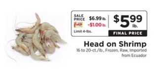 ShopRite Head on shrimp offer